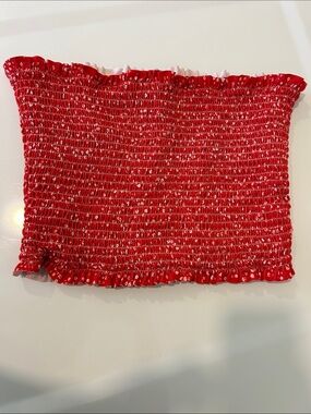 Geode strapless swim top